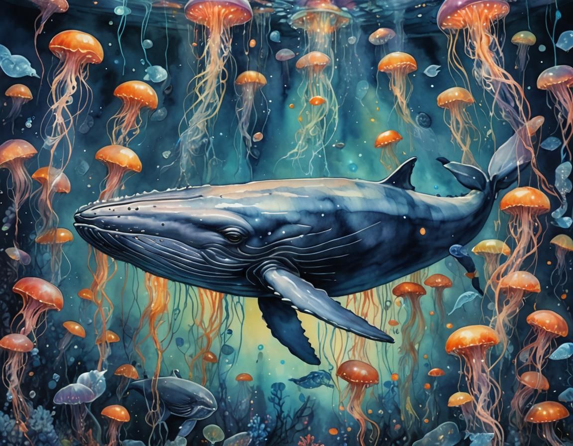 Blue whale - AI Generated Artwork - NightCafe Creator