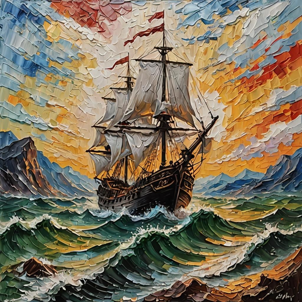 Impasto Painting of an epic painting to win the daily challenge   by @1ENIGMA