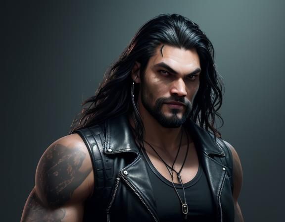 Male about 30 years old, tall, strong, looks like Jason Momo...