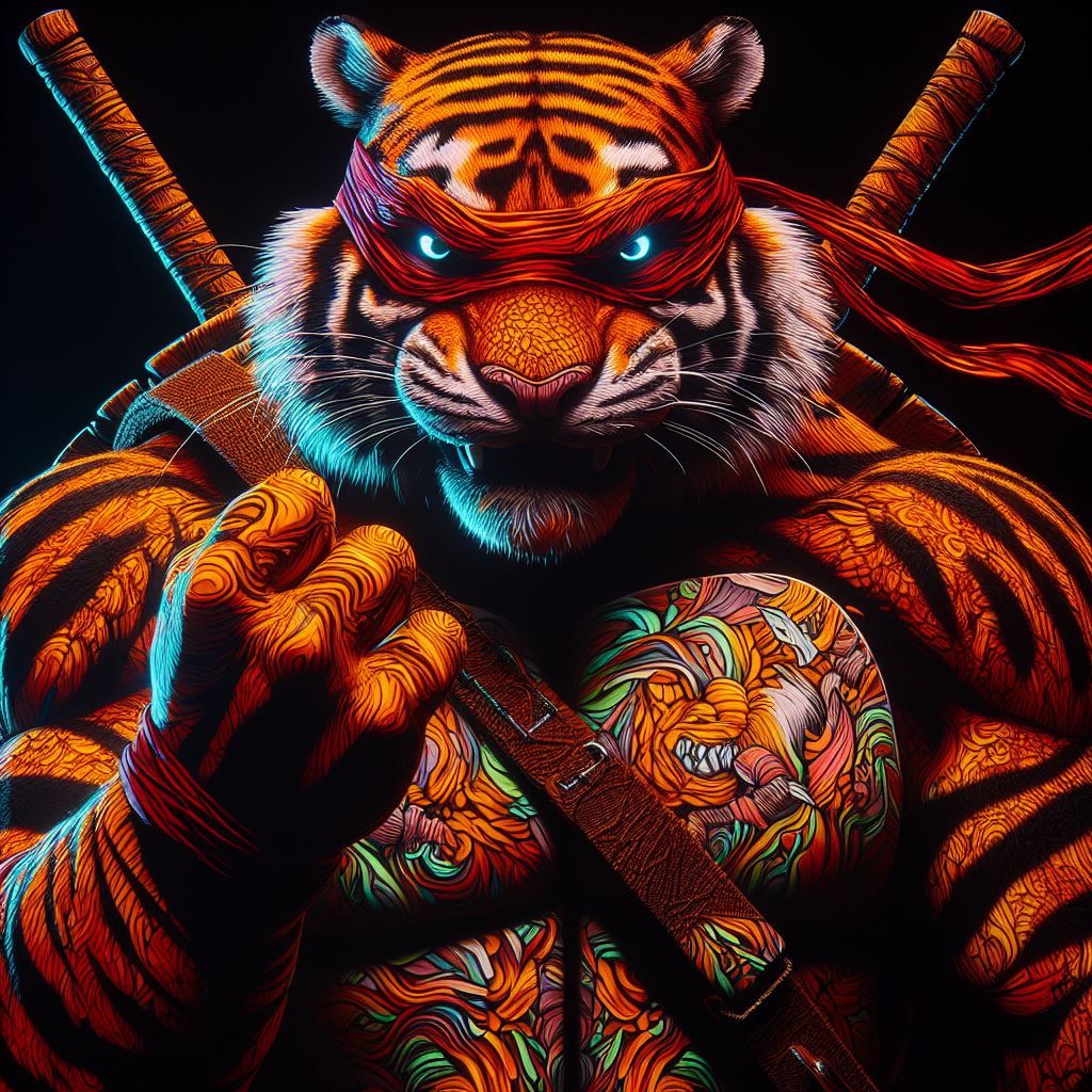 Ninja Turtle Tiger - AI Generated Artwork - NightCafe Creator