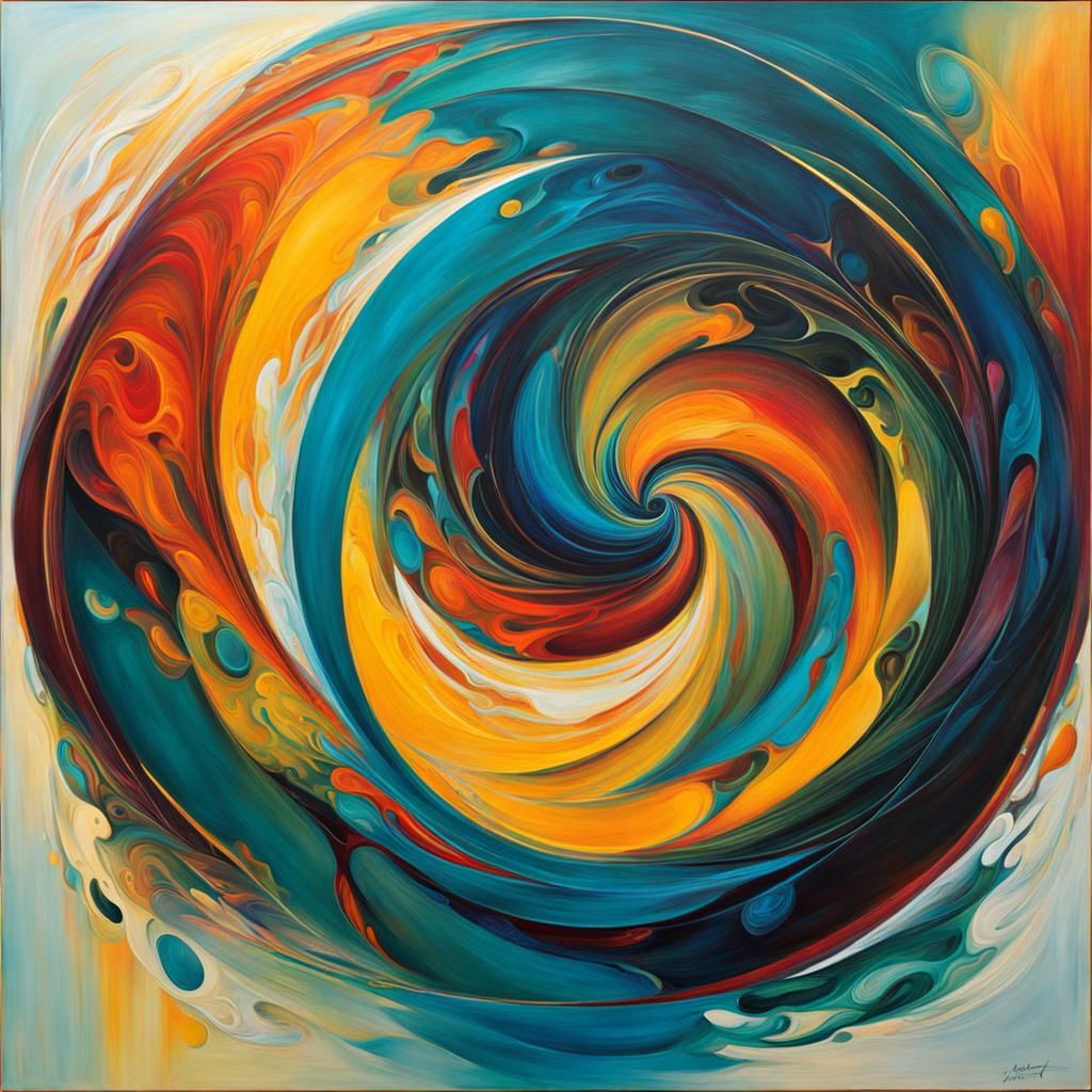 An abstract expressionist interpretation of a profound revel...