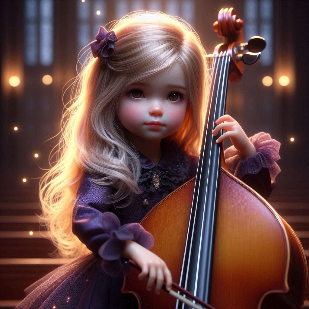 girl with double bass