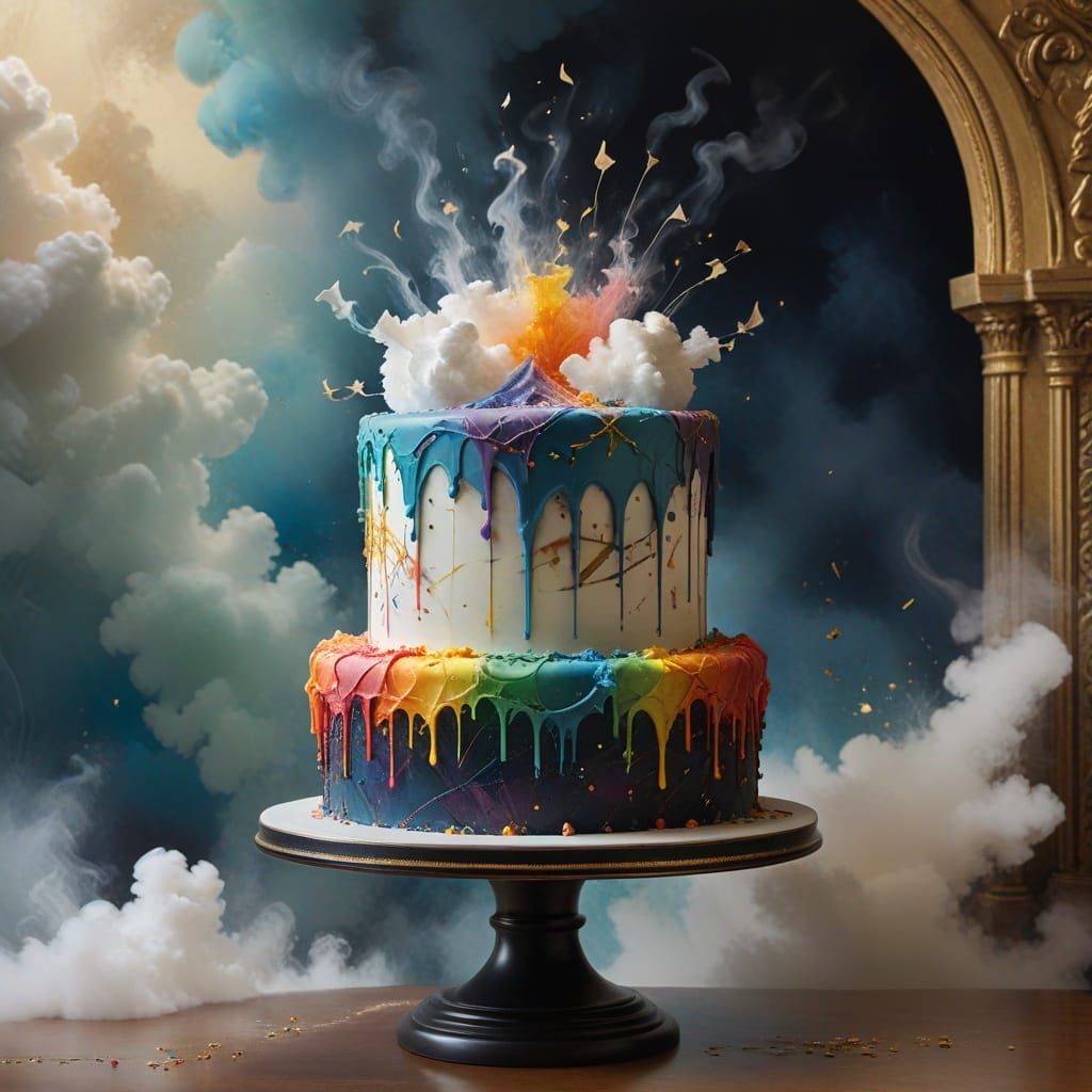 עוגת צבעי הקשת