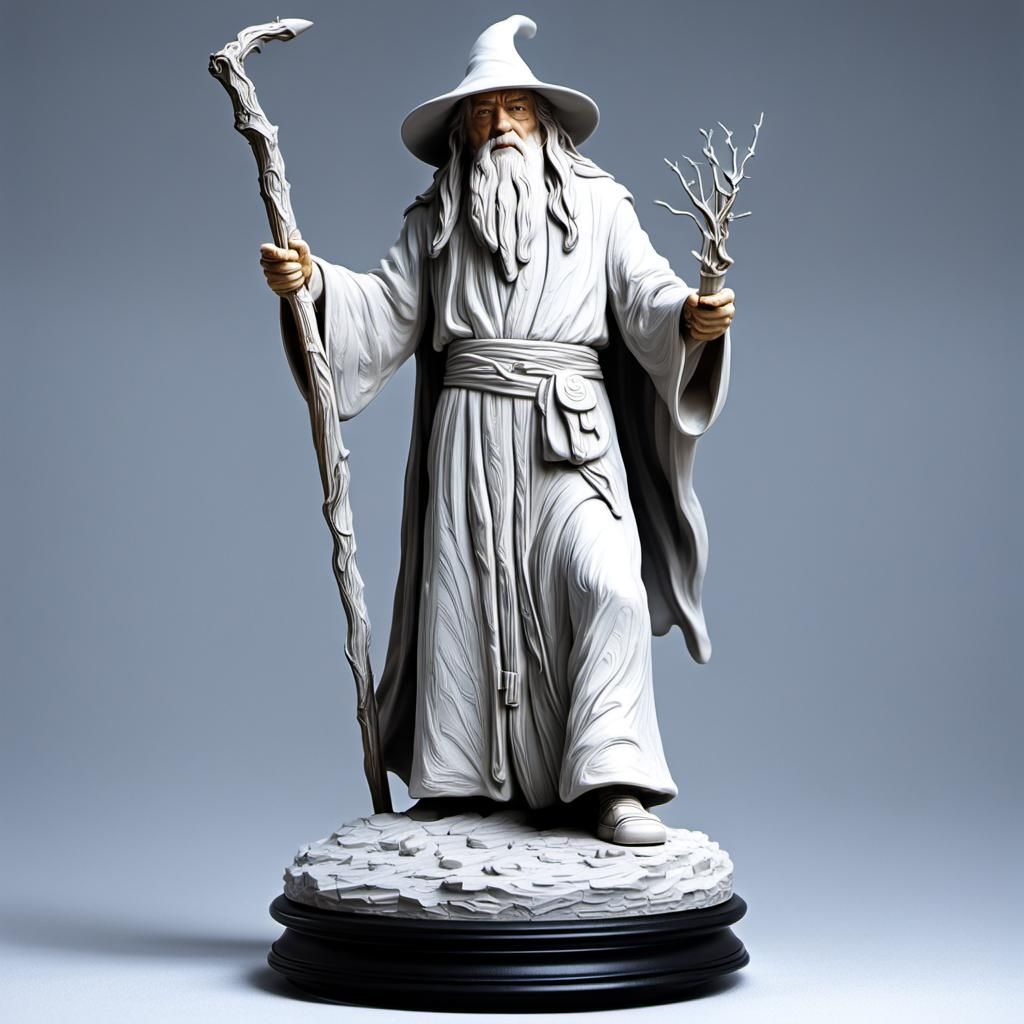 A figurine of Gandalf the white - AI Generated Artwork - NightCafe Creator