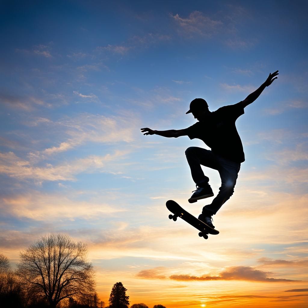 a skater in mid-air  by @Nairy