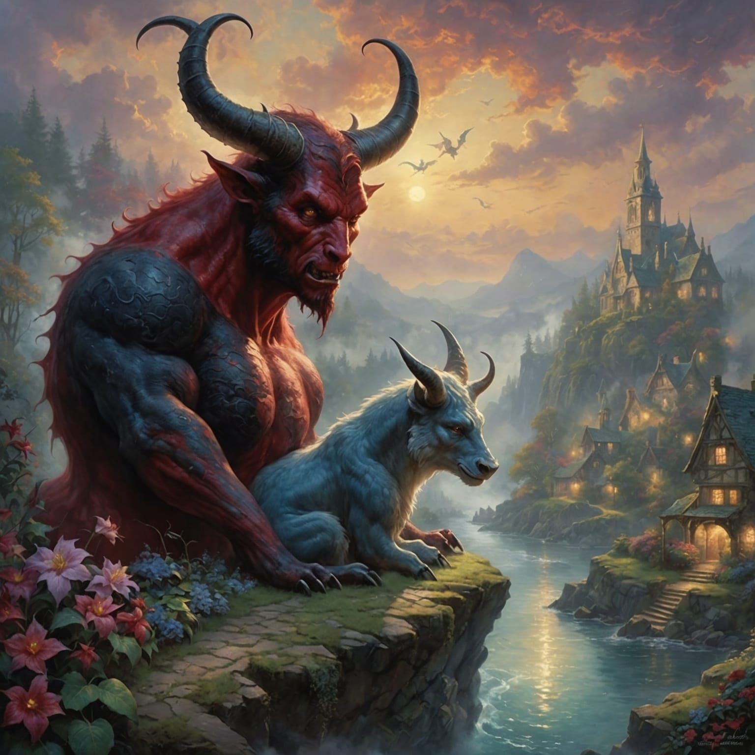 Devil whispering in the ear… 