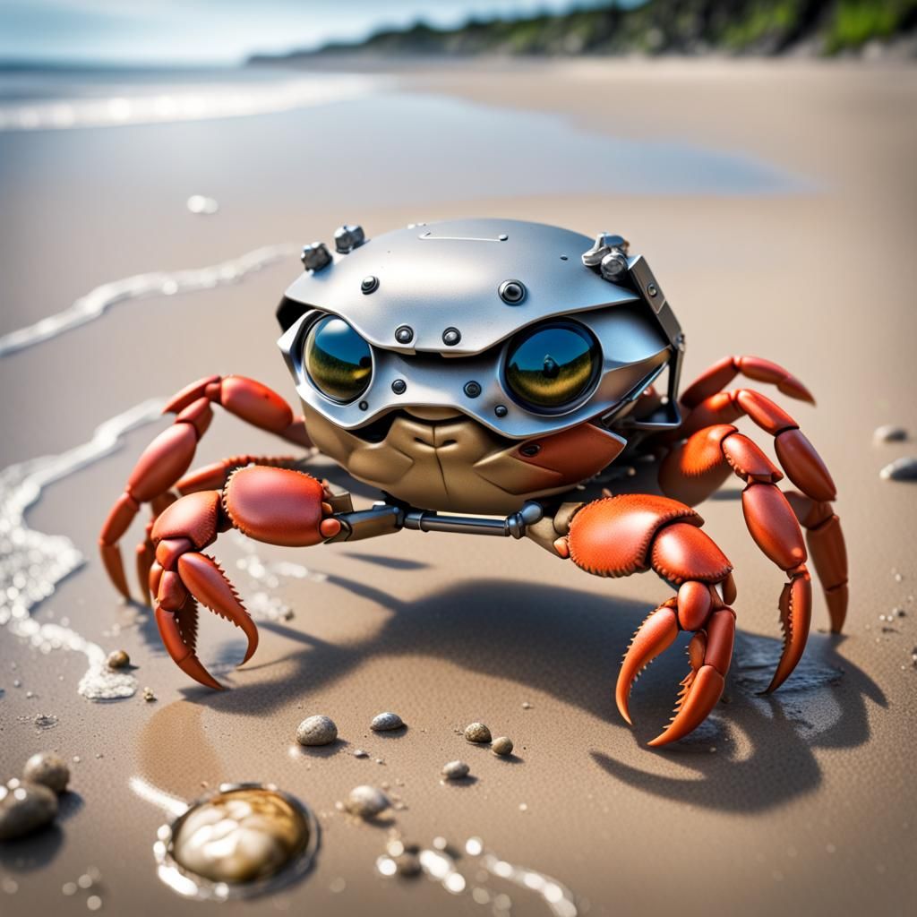 Armored Chibi crab - AI Generated Artwork - NightCafe Creator