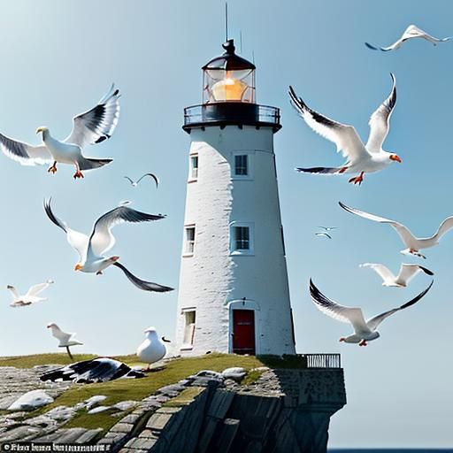 : Arthur wasn't entirely alone. The lighthouse was a haven f...