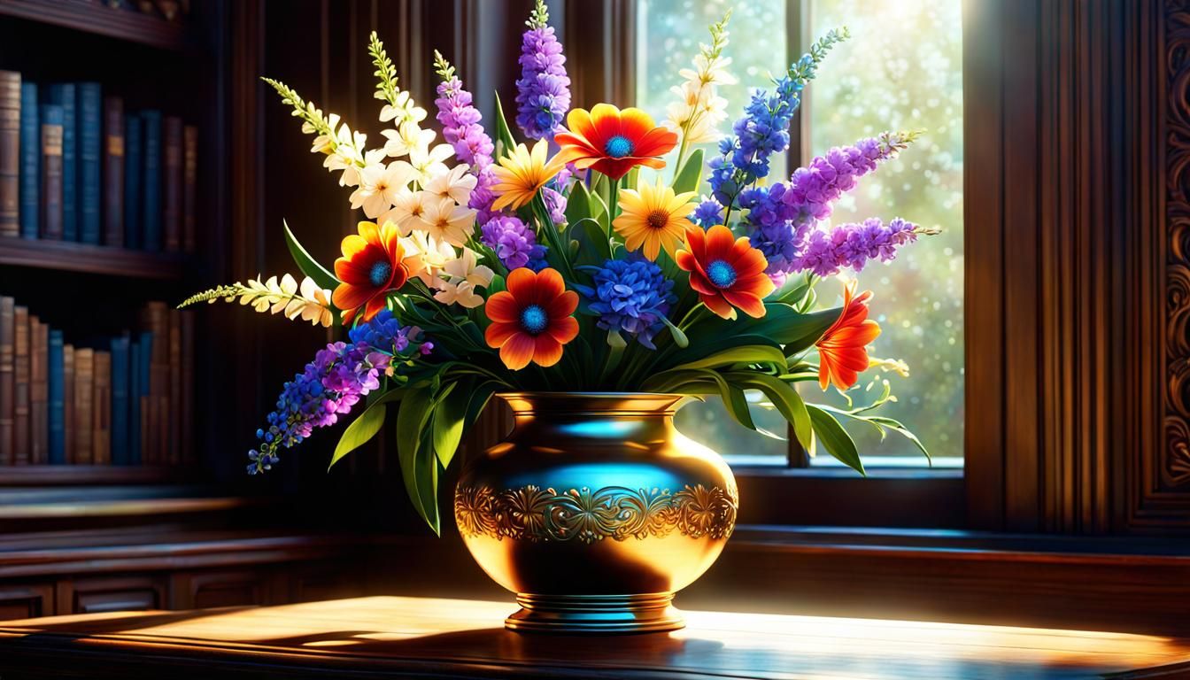 Flower Vase - AI Generated Artwork - NightCafe Creator