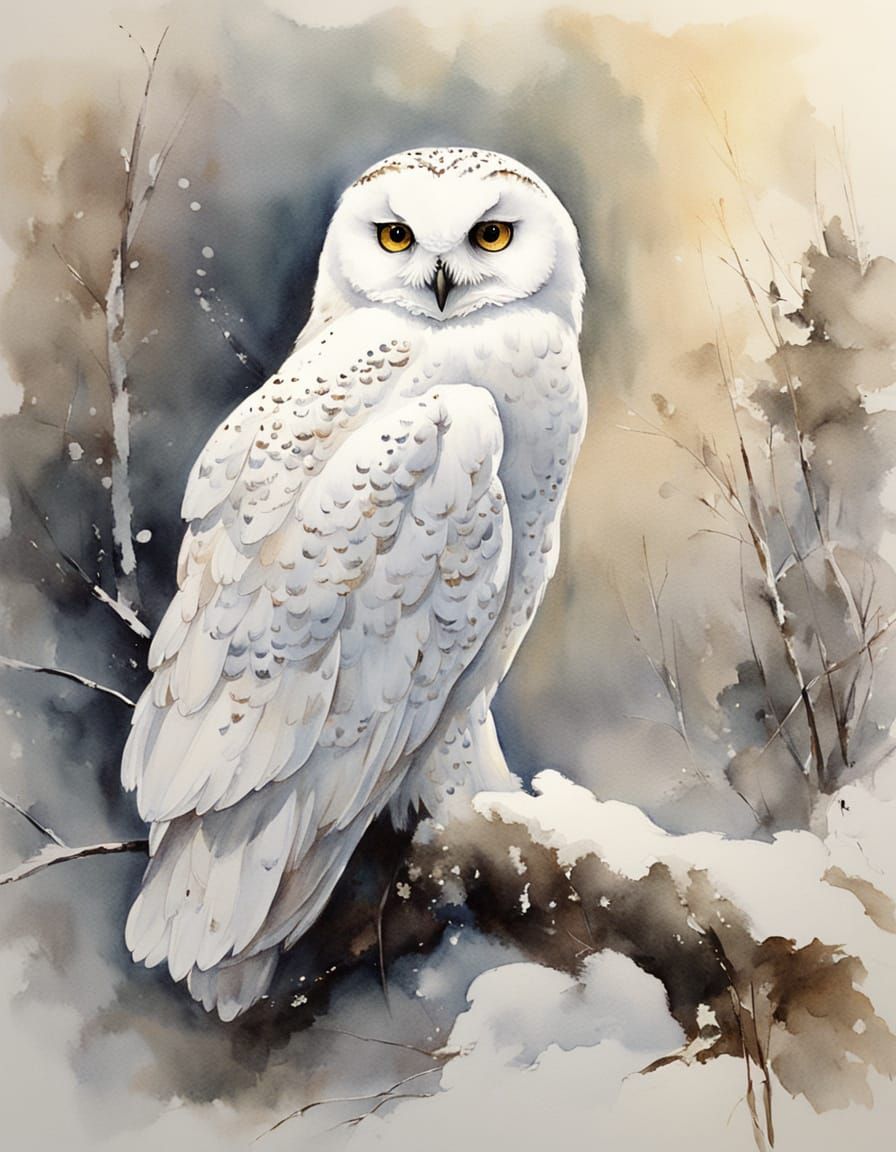 Snow Owl   by @Lady Weirdo 