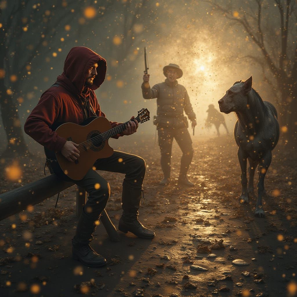 Romantic Moment Between a Man and Woman