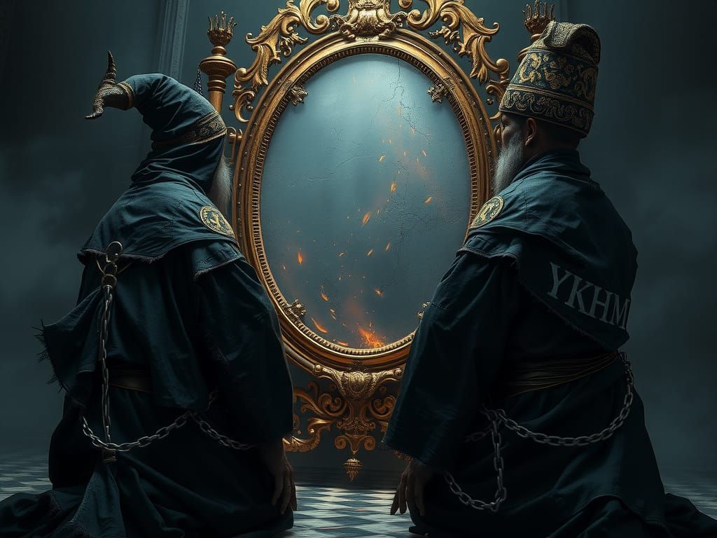two wizards meditating