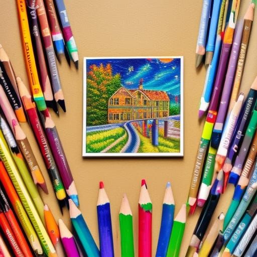 Colored Pencil & Crayon Drawing AI Generated Artwork NightCafe Creator