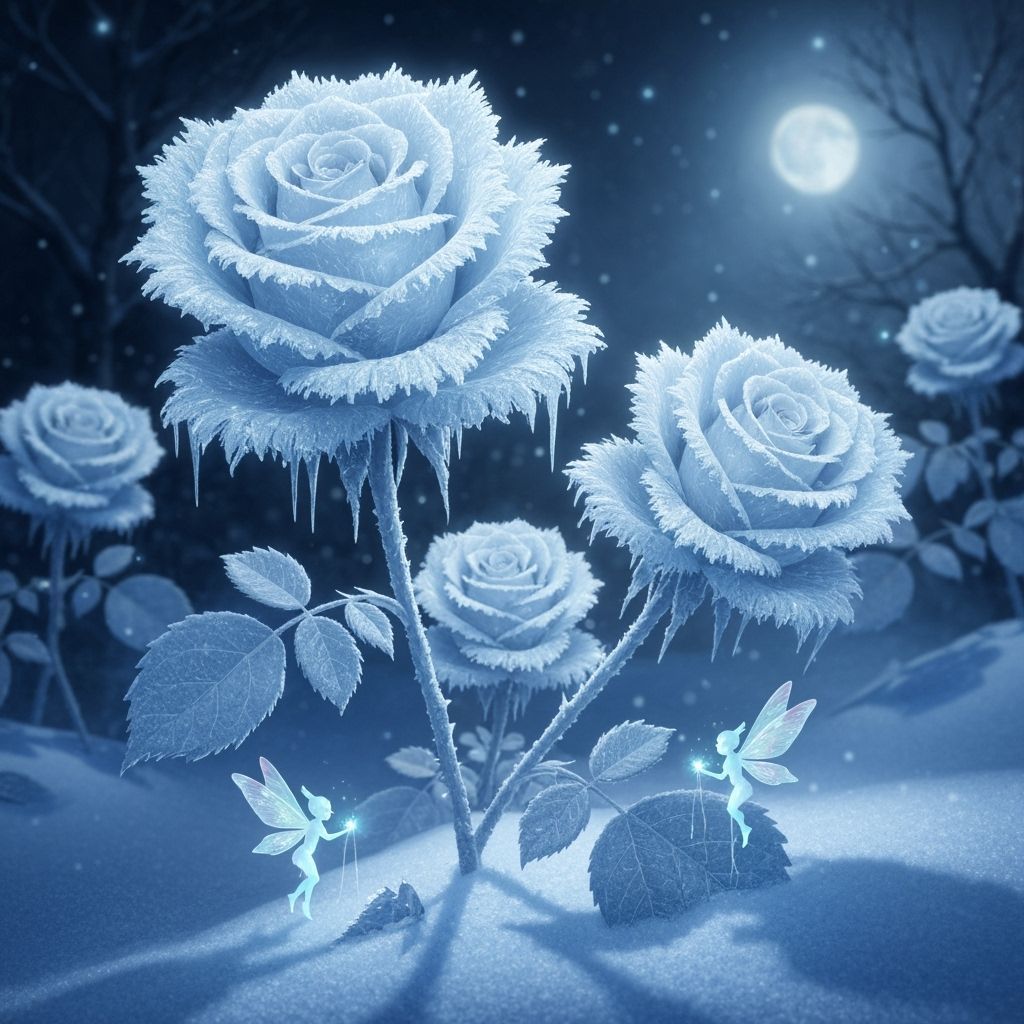 Frost Pixies tend to Ice Roses  by @Cake