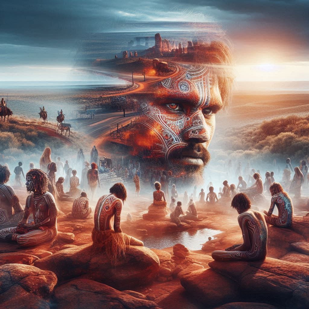 double exposure beautiful fantasy portrait landscape..