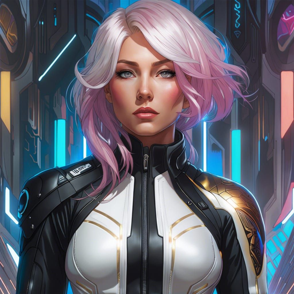 lucy kushinada, pastel hair, white bolero jacket, black wetsuit, cyberpunk:  edgerunners, 8k resolution concept art portrait by Greg Rutkowsk... - AI  Generated Artwork - NightCafe Creator