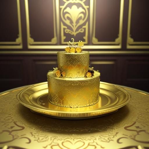 golden cake