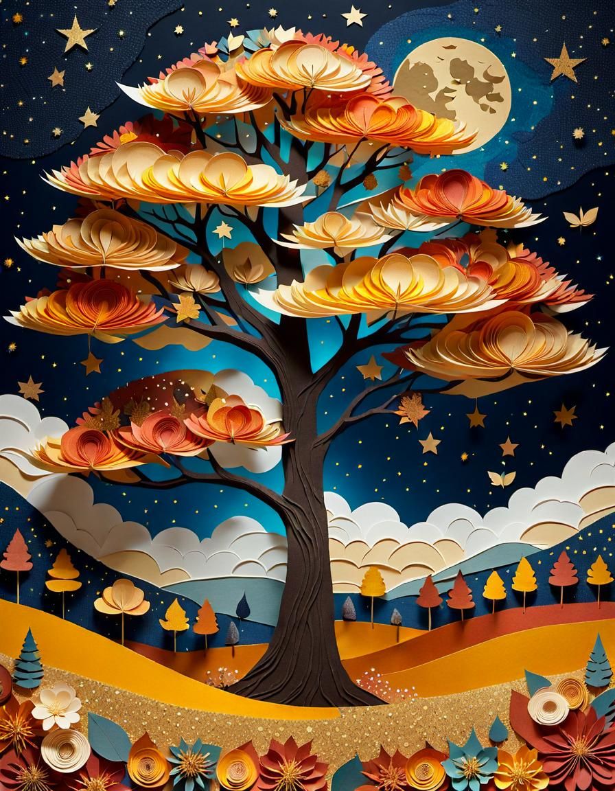Fall Paper Collage Art
