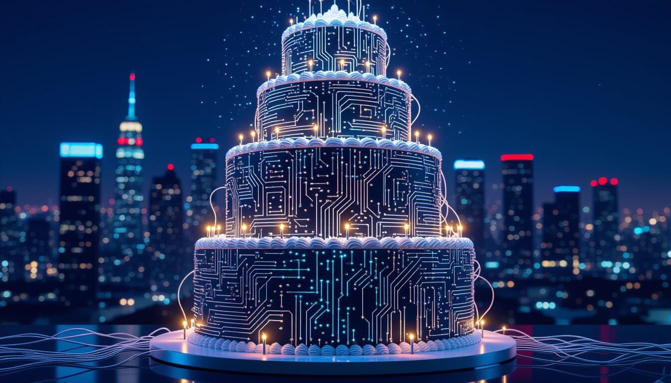 Electronic wedding cake  by @Z