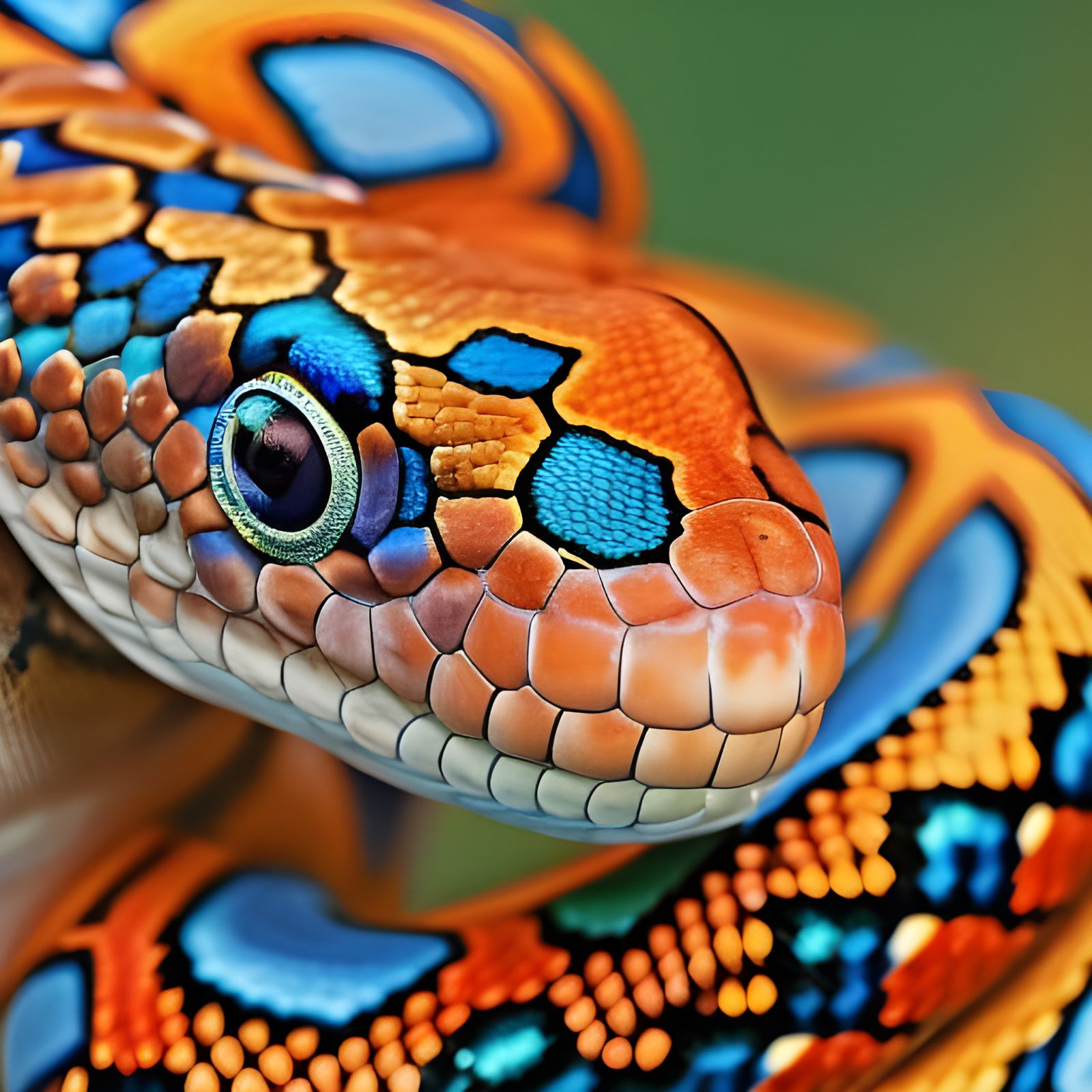 Blue-spotted Garter Snake  by @Alicia Hopkins