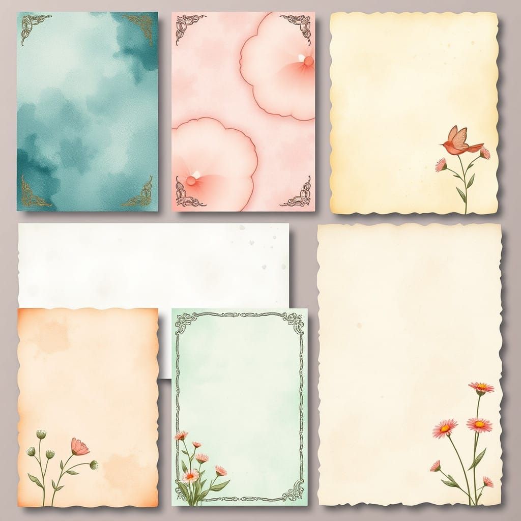 artistic letter paper backgrounds  by @Freja Novalie