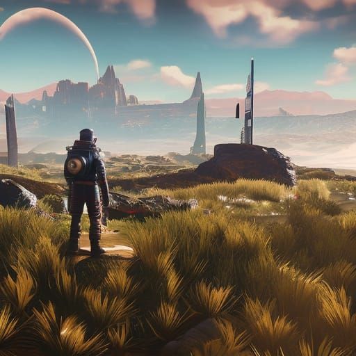 no mans sky, intersteller movie, detailed, realistic, star c...