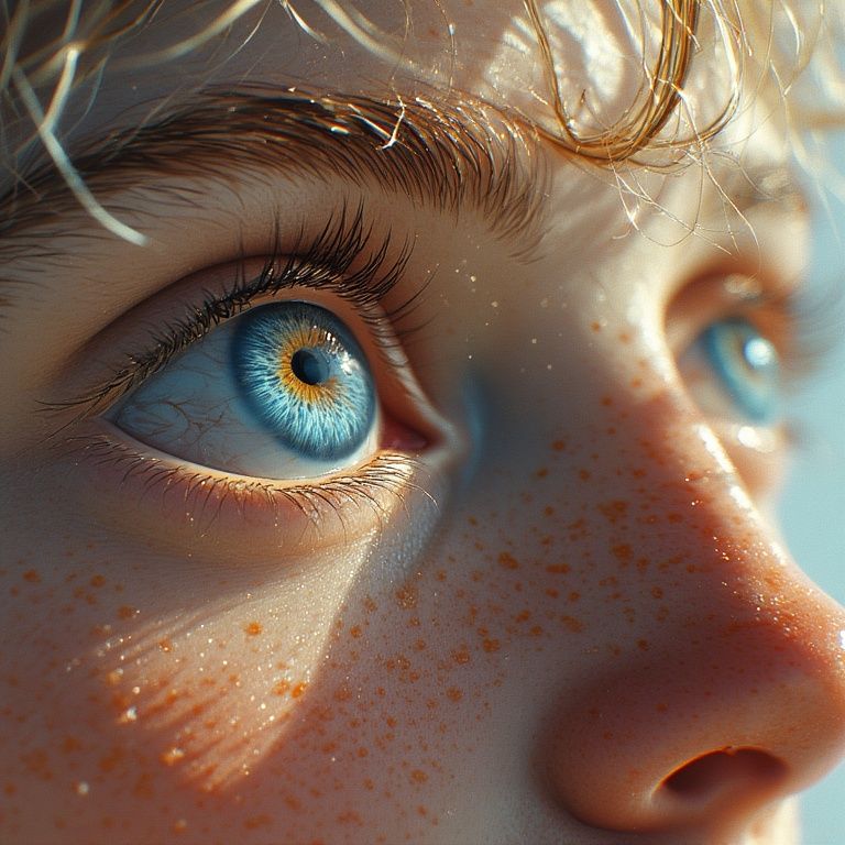 Close up, blue eyes