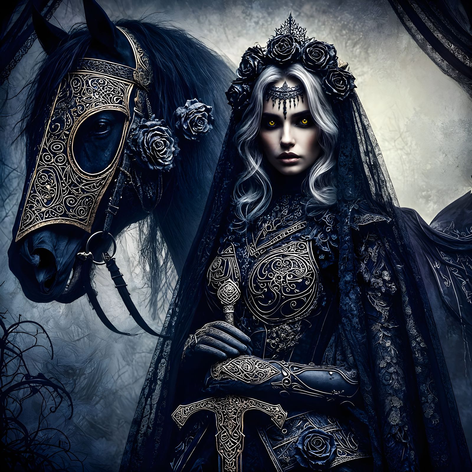 mysterious warrior maiden