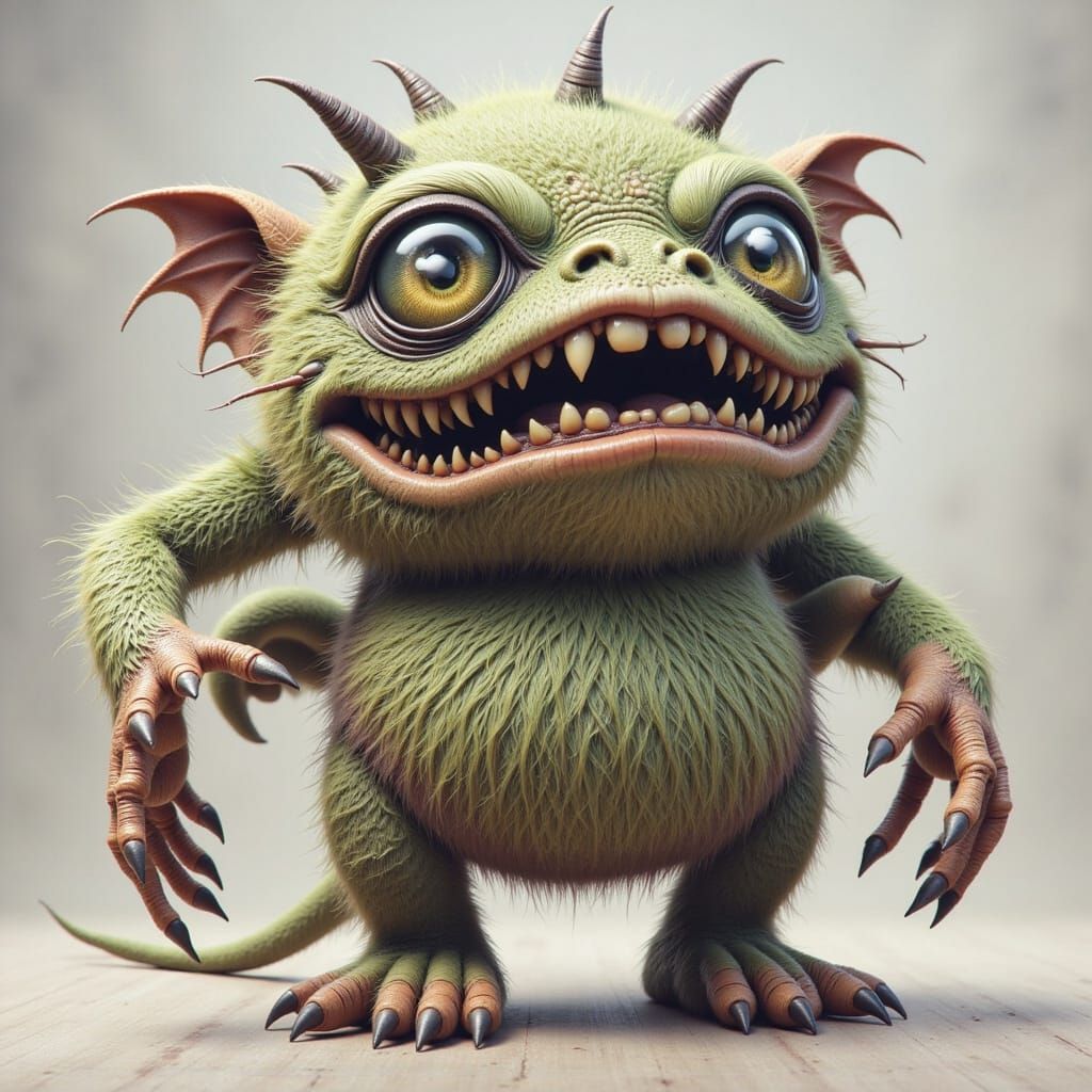 Cutesie Monster Character Design in Adorable Style