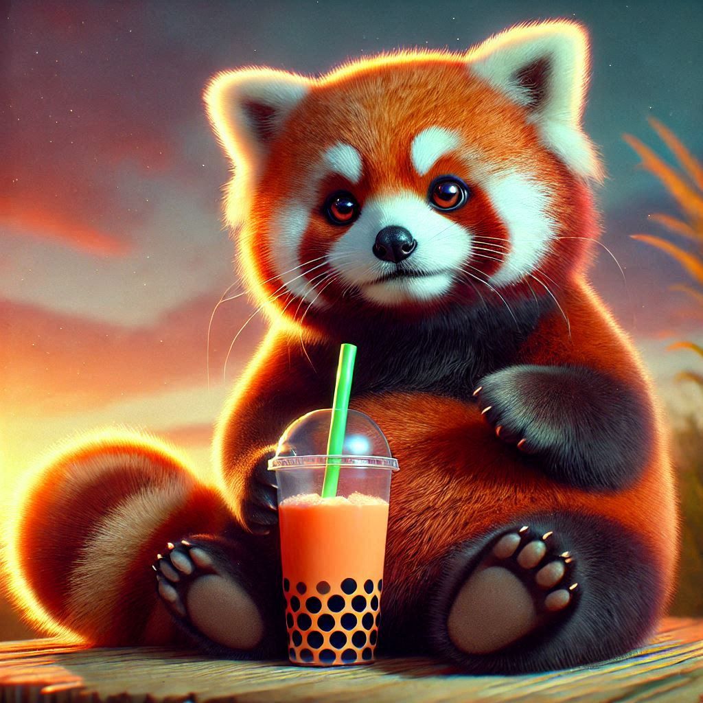 bubble tea red panda