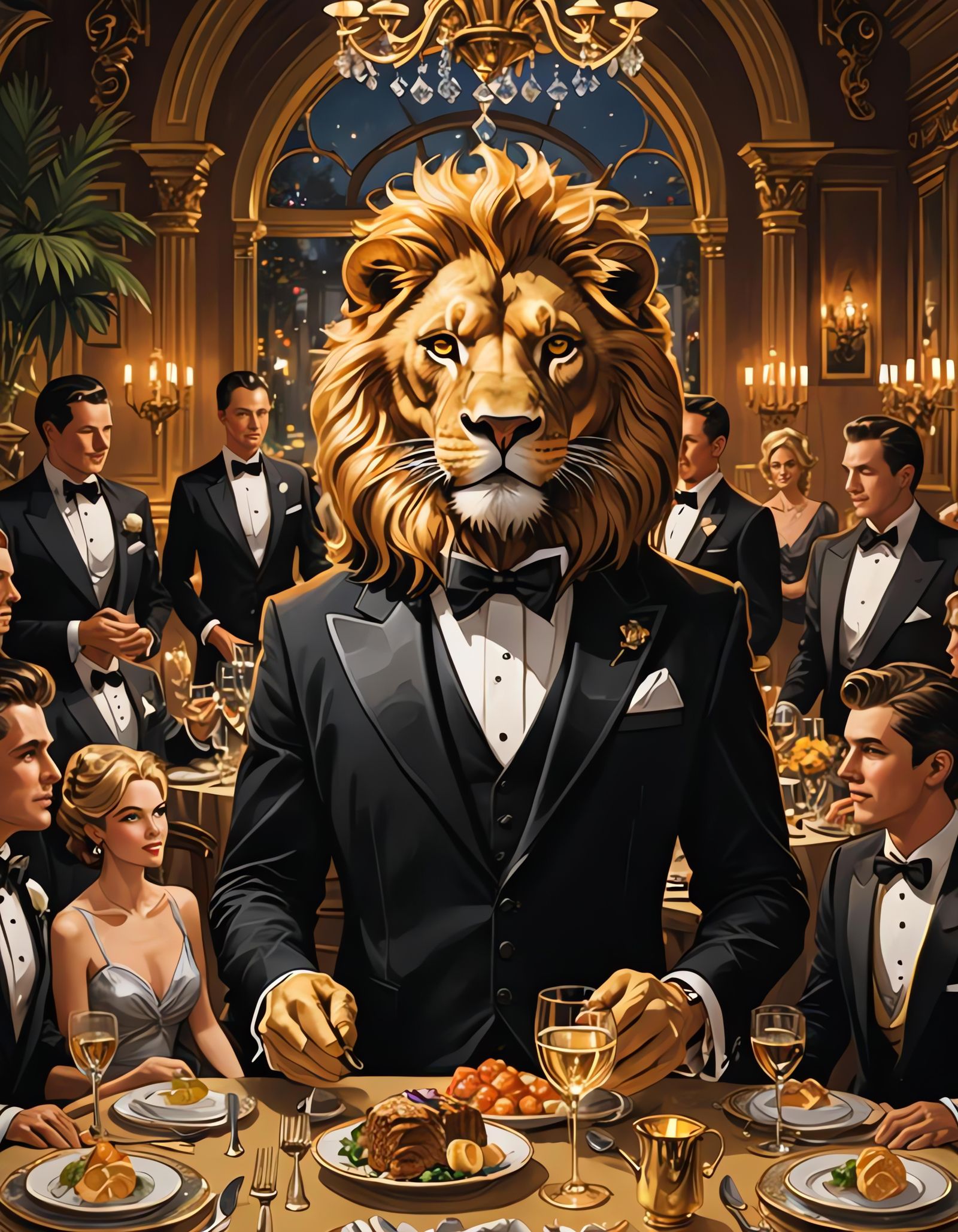 Dos Equis commercial of "The Tuxedoed Tamarin" - AI Generated Artwork