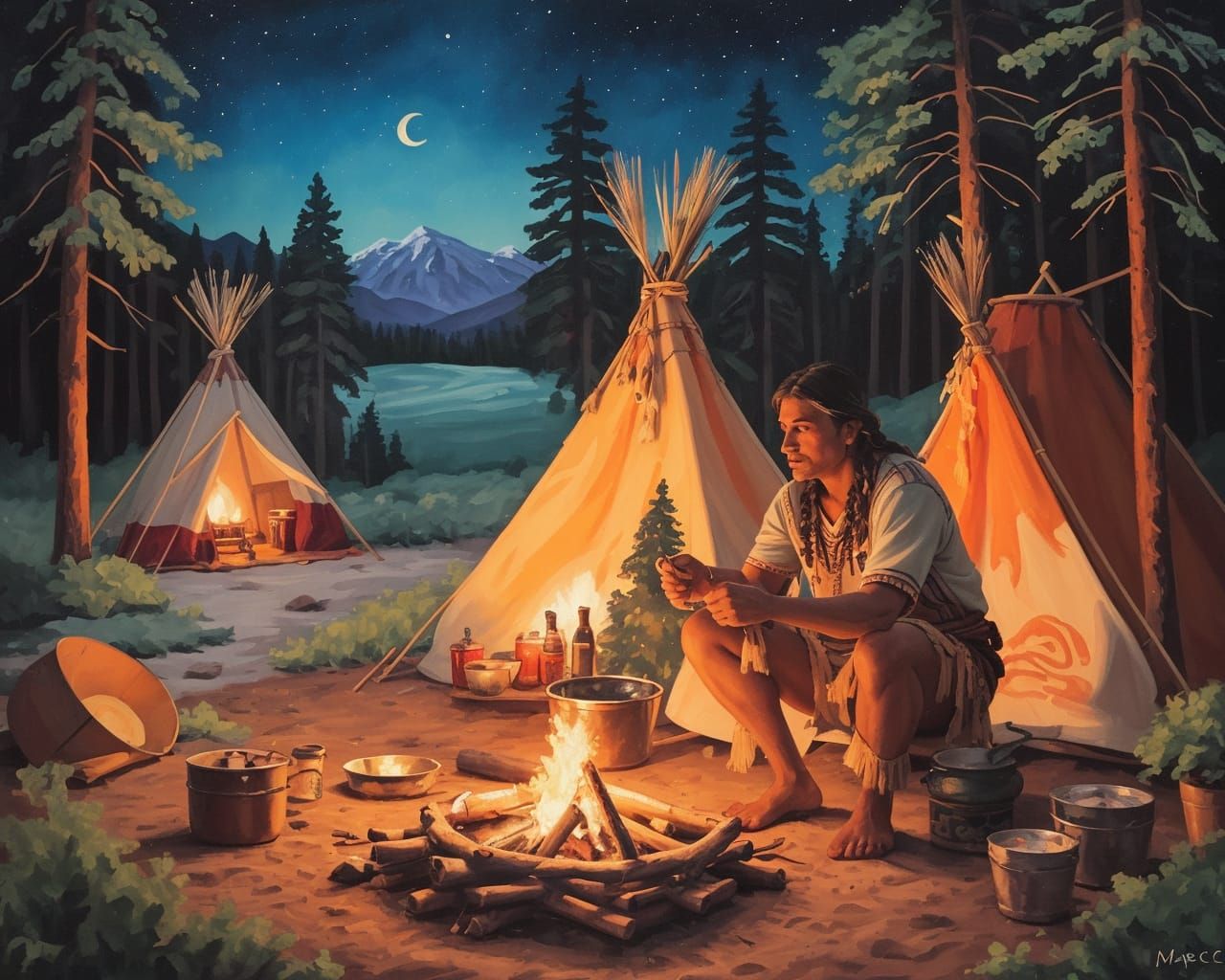 A Warm Native American Scene 2