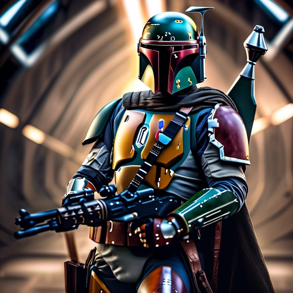 Boba Fett Portrait - AI Generated Artwork - NightCafe Creator