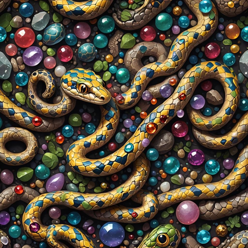 Snake Gems - AI Generated Artwork - NightCafe Creator