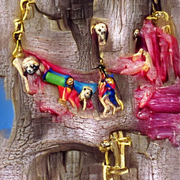 dogs feast on the bones of the holy mother