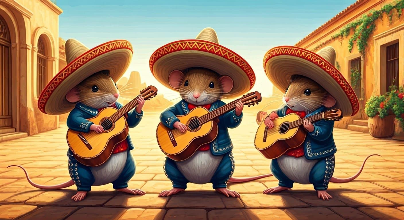Mariachi Mice  by @MissingTalent