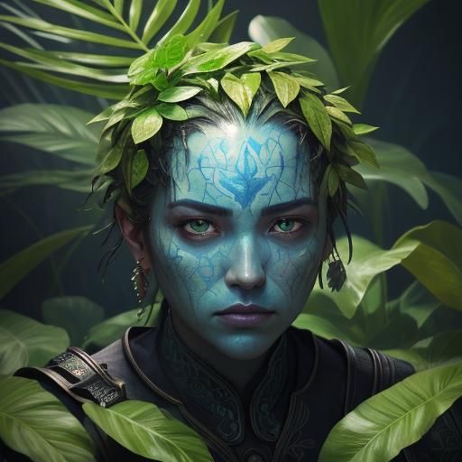 A beautiful woman plant at house