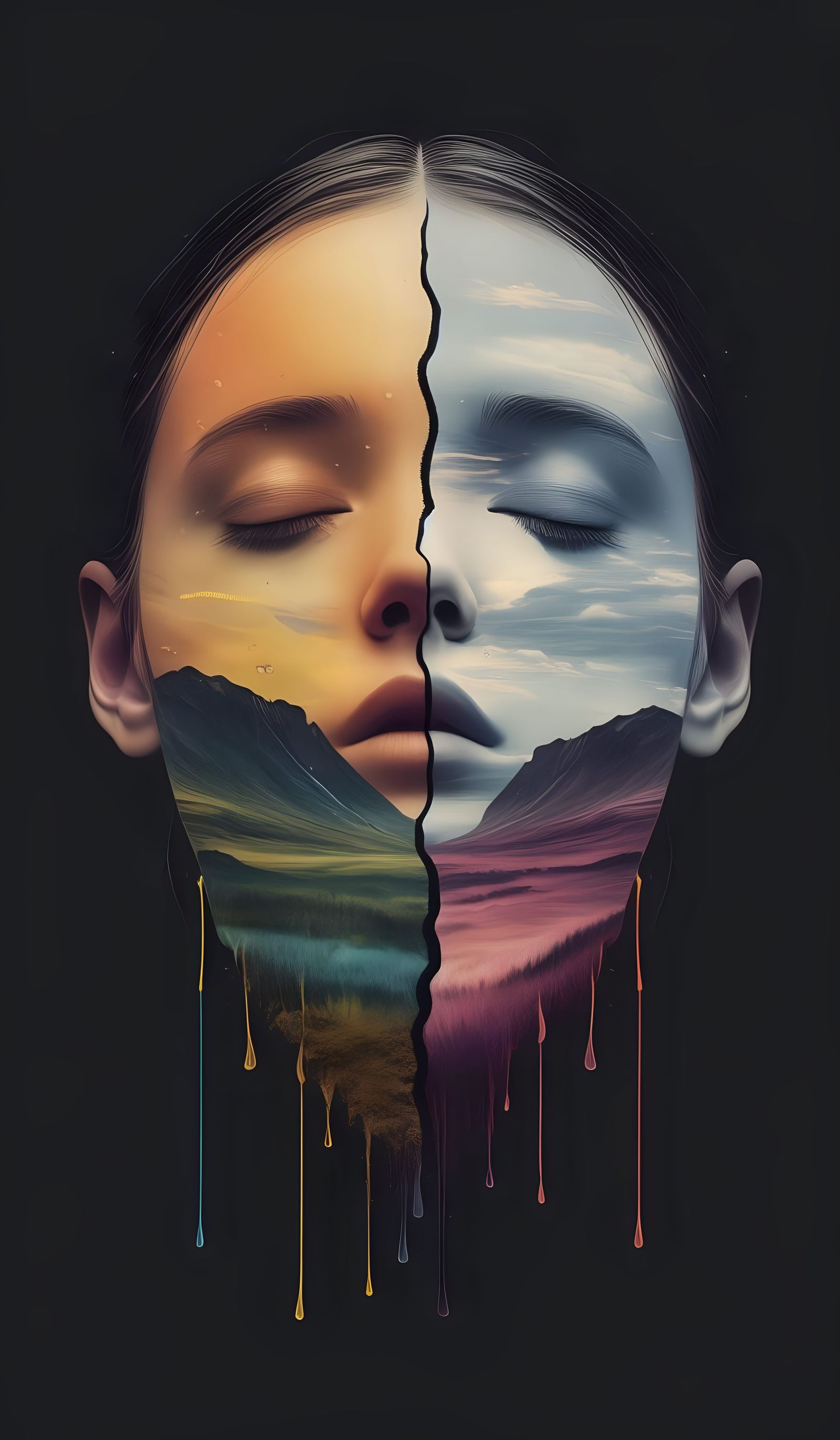 Torn apart by destiny, she wanders through nature's solitude...