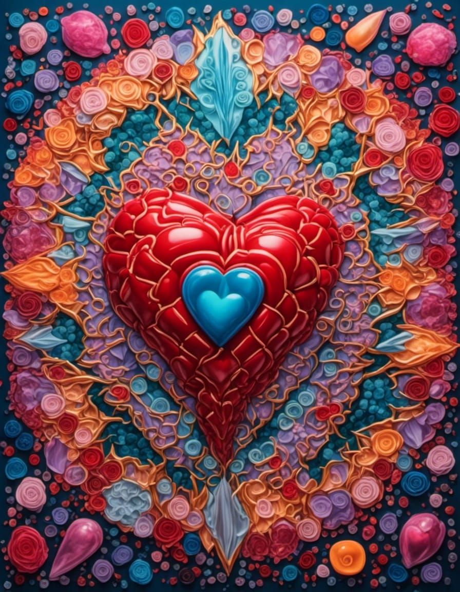 Bullet Symbolizing Brain, Heart, and Anger with Mandala