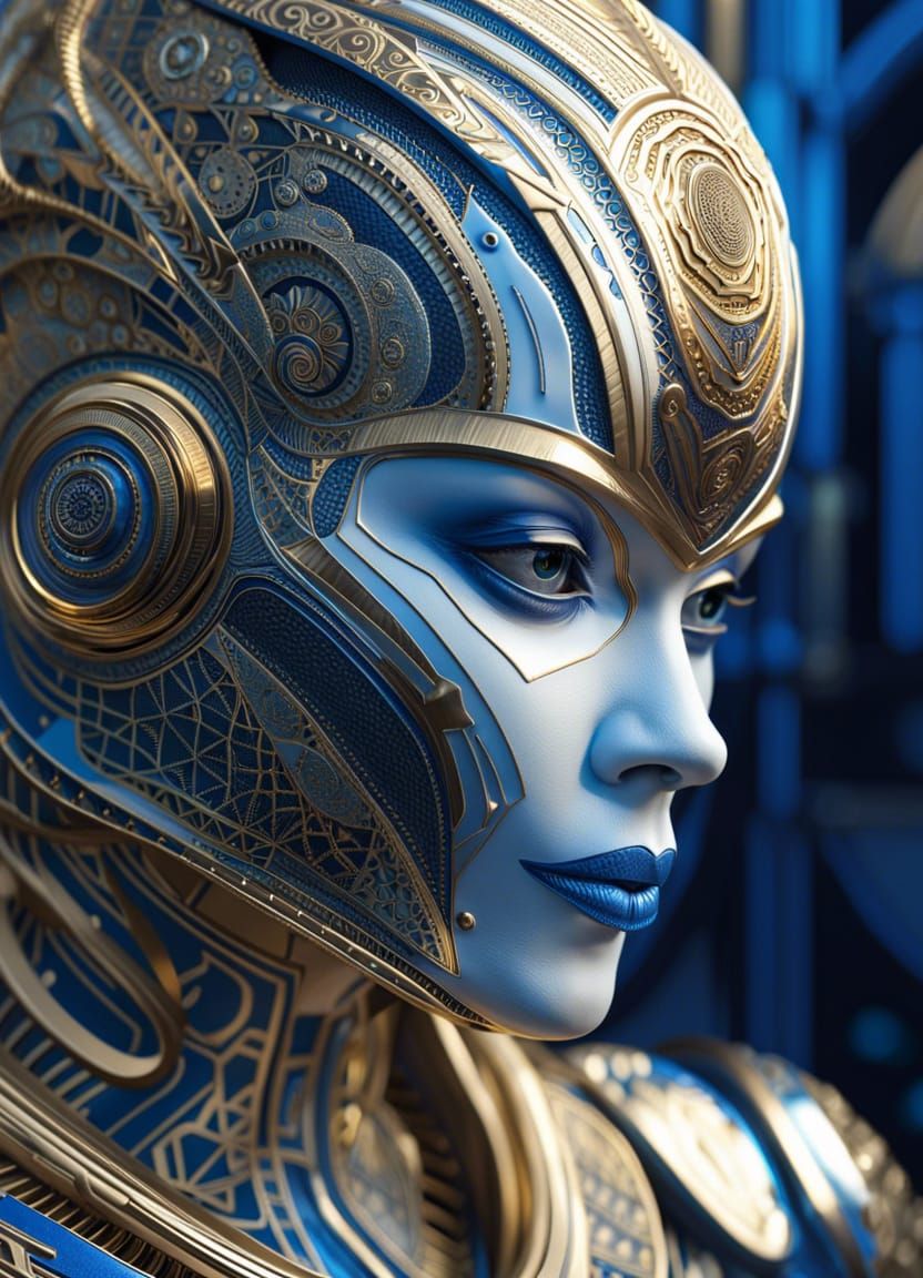 Gilded Blue Android  by @Kate L