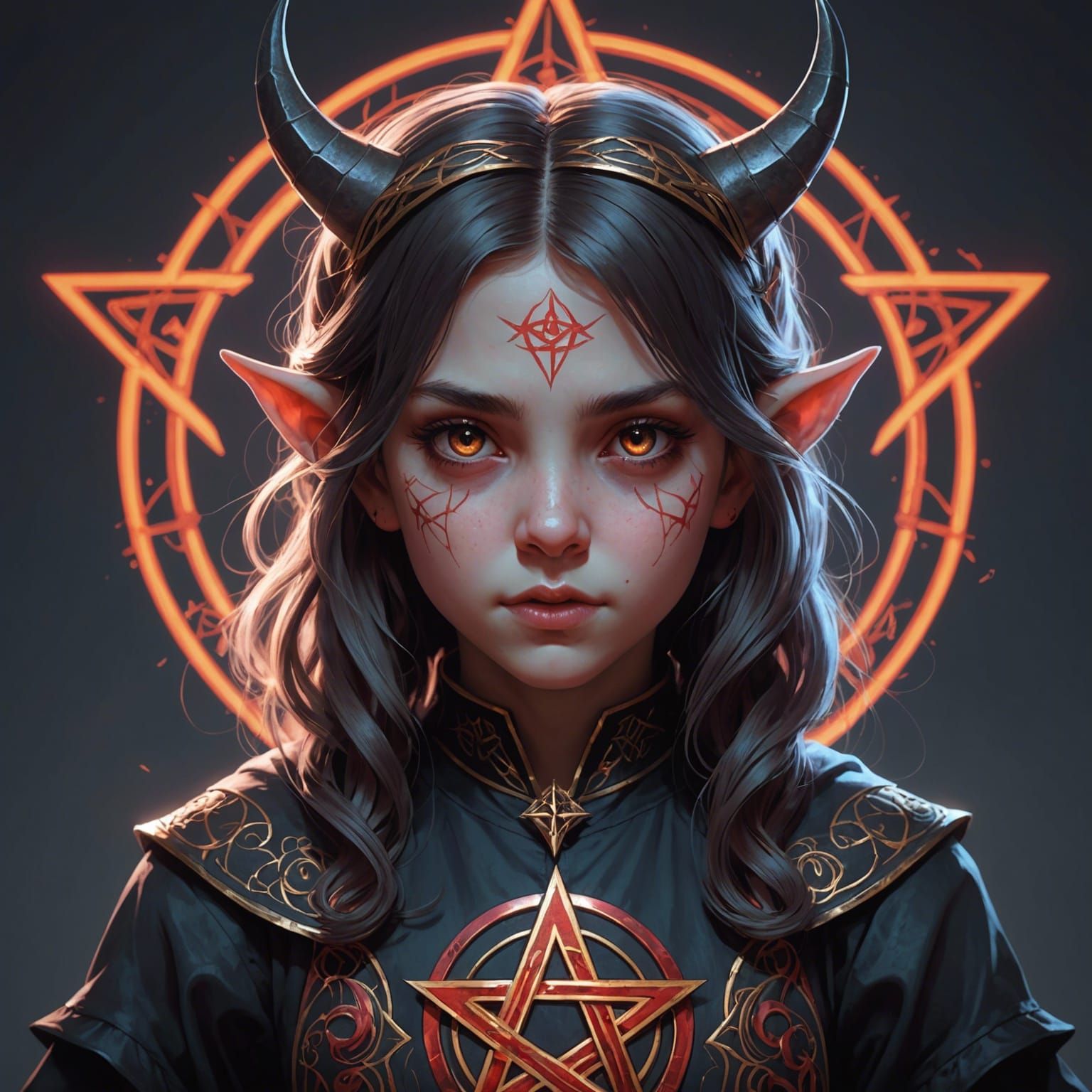 Lucifer's daughter - AI Generated Artwork - NightCafe Creator