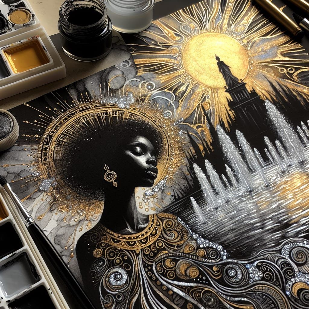 Dynamic use of metallic paints  by @Molly