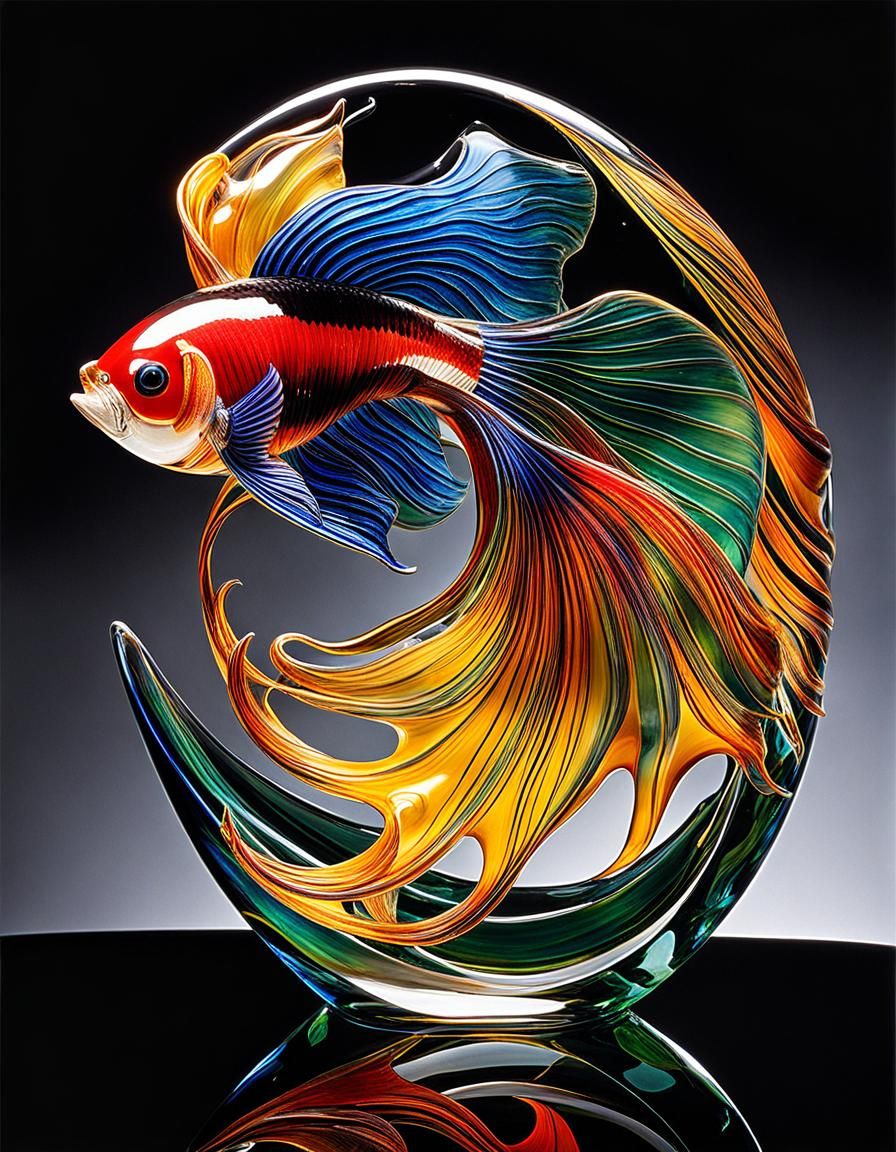 "BETTA Fish" CREATED FROM GLASS