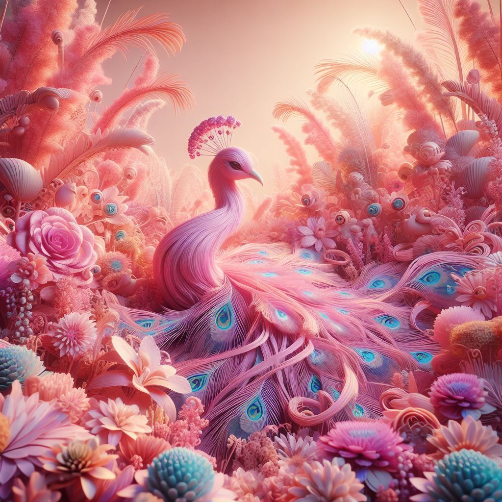 Pink Peacock I