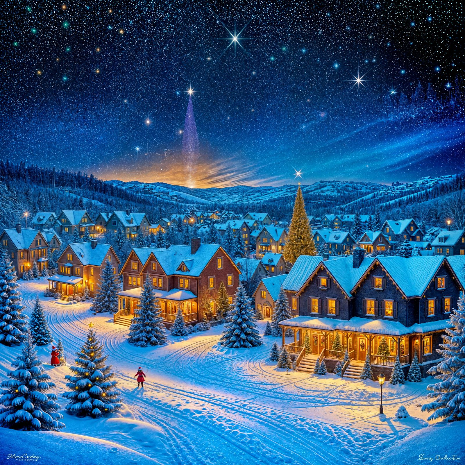 Jolabokaflod!! Christmas eve nightscape 🎄  by @Bex