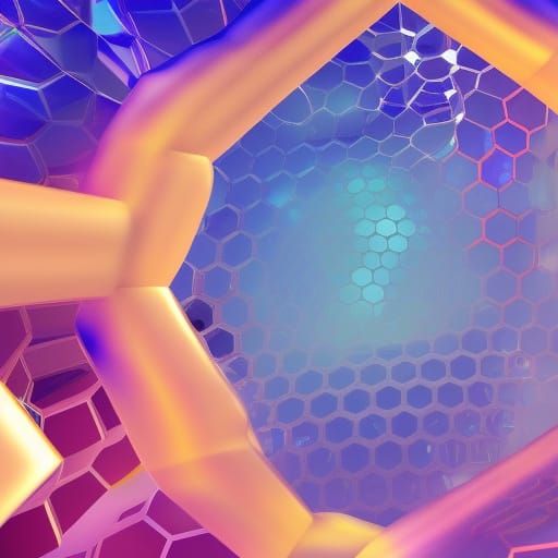 hexagonal mesh catching crystallized spacetime