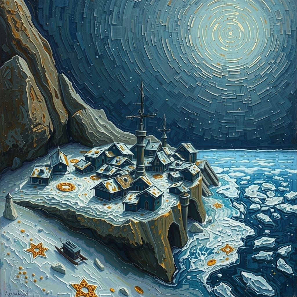 Lost village in a fjord.