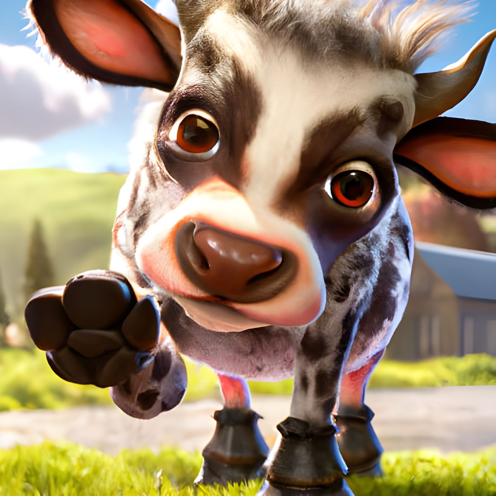 Why do cows have hooves instead of feet? AI Generated Artwork