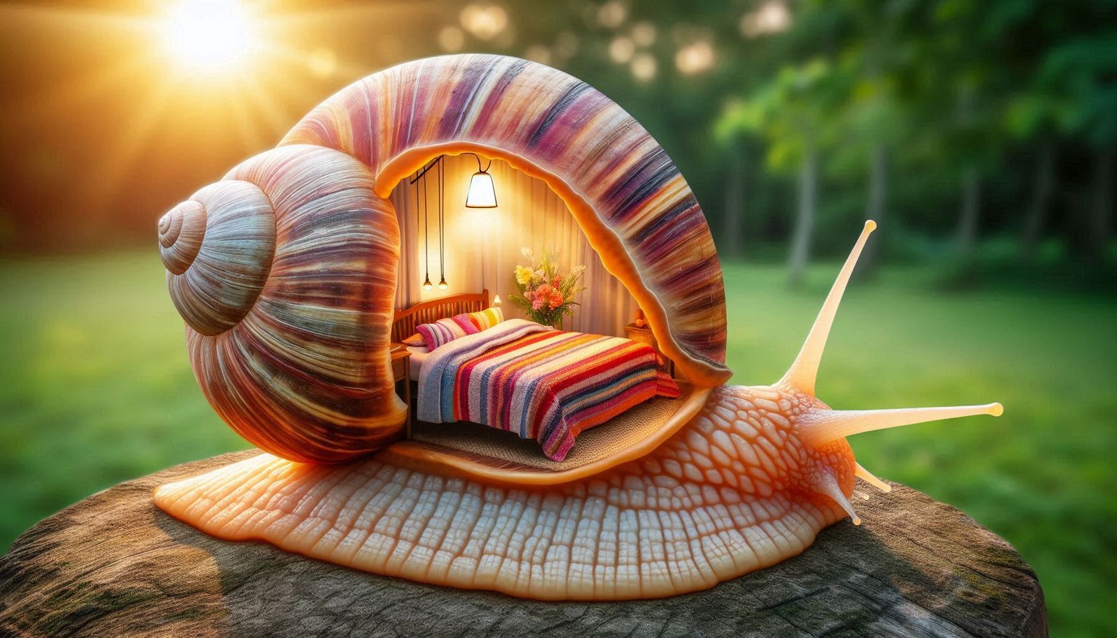 The inside of a snail shell…….(1)