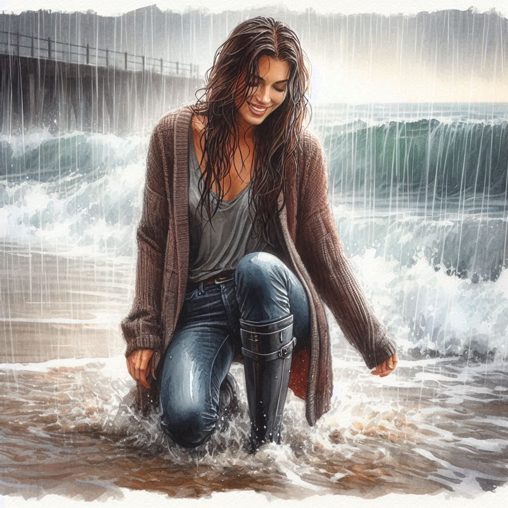 Suprised by the rain (story about the image in the descripti...